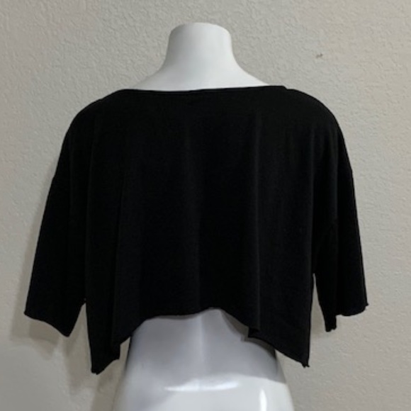 NWT Chill Out Black Crop Top - Picture 3 of 6